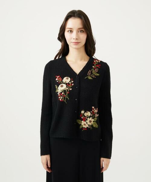 Sybilla / シビラ カーディガン・ボレロ | ポピーブーケ刺繍カーディガン | 詳細5
