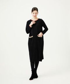 Sybilla / シビラ ロング・マキシ丈ワンピース | 配色ラインニットドレス