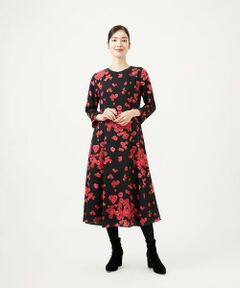 Sybilla / シビラ ロング・マキシ丈ワンピース | ピンクマーガレットプリントドレス