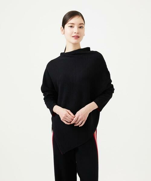 Sybilla / シビラ ニット・セーター | アシンメトリーハイネックニット（ブラック）