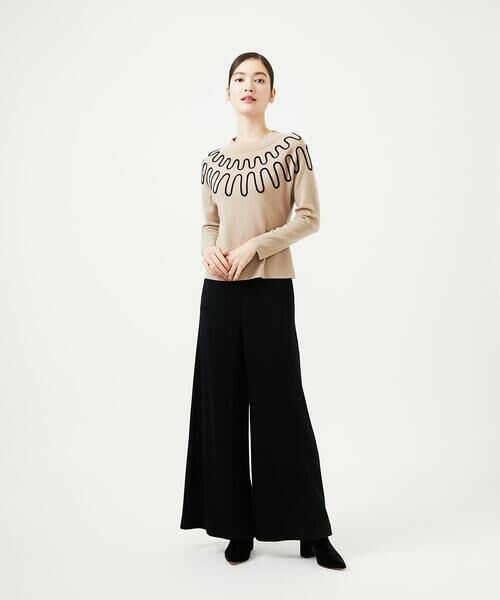 Sybilla / シビラ ニット・セーター | バイカラーコード刺繍ニット | 詳細2
