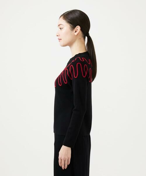 Sybilla / シビラ ニット・セーター | バイカラーコード刺繍ニット | 詳細4