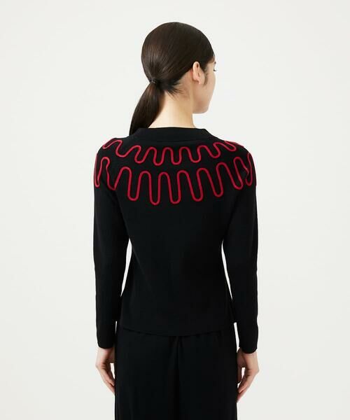 Sybilla / シビラ ニット・セーター | バイカラーコード刺繍ニット | 詳細5