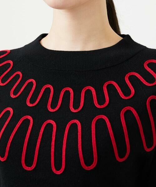 Sybilla / シビラ ニット・セーター | バイカラーコード刺繍ニット | 詳細6