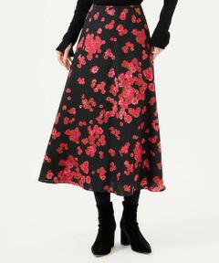 Sybilla / シビラ ロング・マキシ丈スカート | ピンクマーガレットプリントスカート