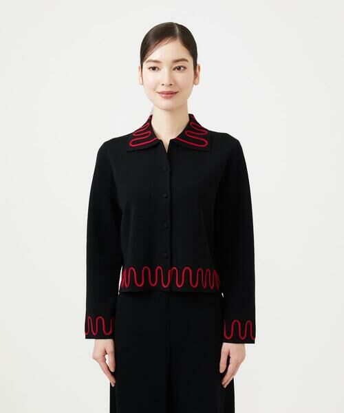 Sybilla / シビラ カーディガン・ボレロ | バイカラーコード刺繍カーディガン | 詳細3