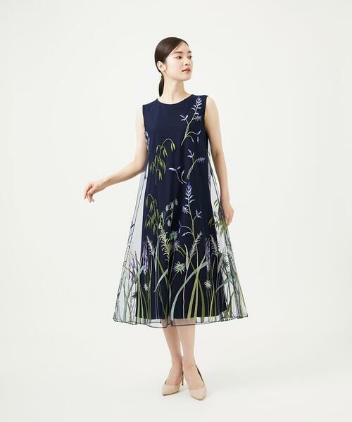 Sybilla / シビラ ドレス | リーフ刺繍チュールドレス | 詳細1