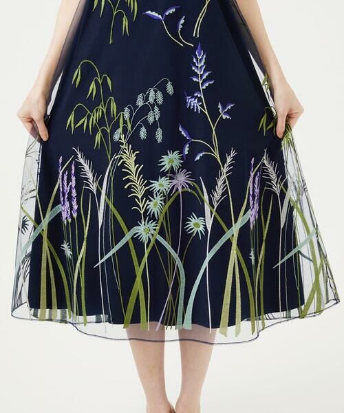 Sybilla / シビラ ドレス | リーフ刺繍チュールドレス | 詳細9