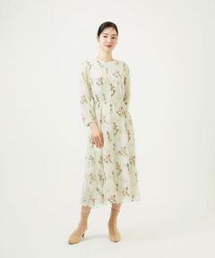 Sybilla / シビラ ロング・マキシ丈ワンピース | ドットフラワー刺繍ドレス