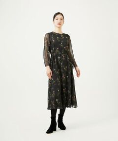 Sybilla / シビラ ロング・マキシ丈ワンピース | ドットフラワー刺繍ドレス