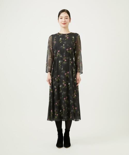 Sybilla / シビラ ロング・マキシ丈ワンピース | ドットフラワー刺繍ドレス | 詳細4