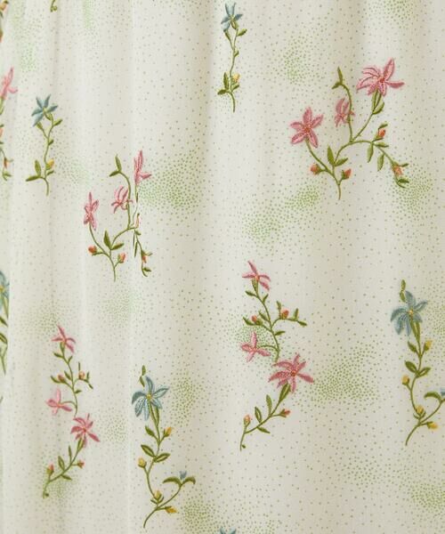 Sybilla / シビラ ロング・マキシ丈スカート | ドットフラワー刺繍スカート | 詳細2