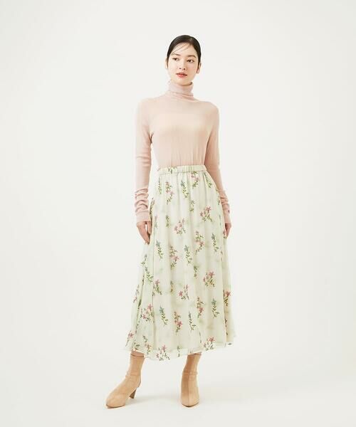 Sybilla / シビラ ロング・マキシ丈スカート | ドットフラワー刺繍スカート | 詳細5