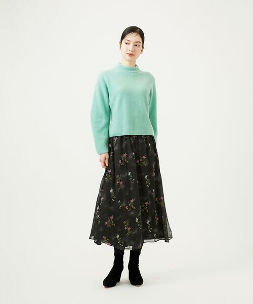 Sybilla / シビラ ロング・マキシ丈スカート | ドットフラワー刺繍スカート | 詳細14