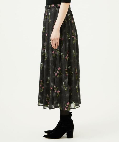 Sybilla / シビラ ロング・マキシ丈スカート | ドットフラワー刺繍スカート | 詳細7