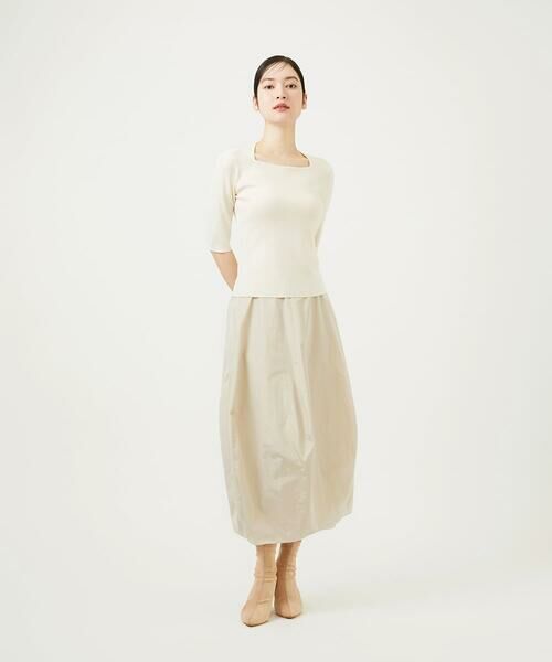 Sybilla / シビラ ロング・マキシ丈スカート | シルキータフタコクーンスカート | 詳細3