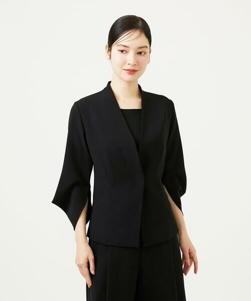 Sybilla / シビラ ノーカラージャケット | スリットスリーブジャケット（ブラック）