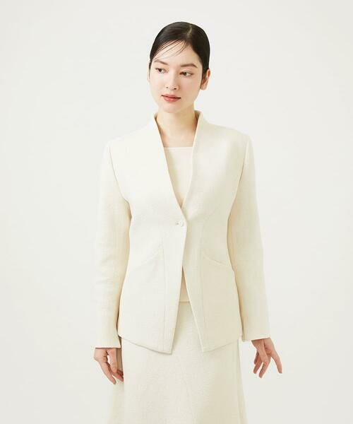 Sybilla / シビラ ノーカラージャケット | ストレッチブークレージャケット | 詳細1