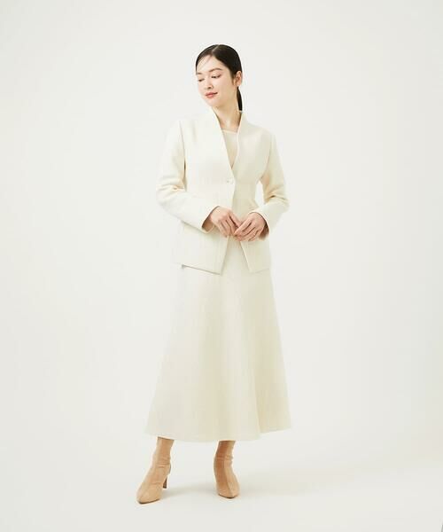 Sybilla / シビラ ノーカラージャケット | ストレッチブークレージャケット | 詳細3