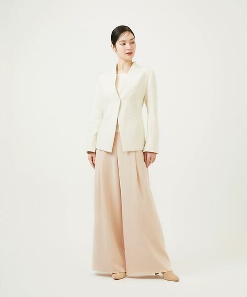 Sybilla / シビラ ノーカラージャケット | ストレッチブークレージャケット | 詳細4