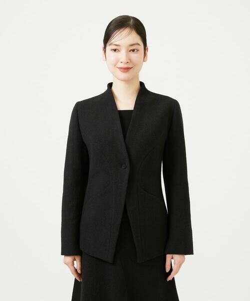 Sybilla / シビラ ノーカラージャケット | ストレッチブークレージャケット | 詳細6