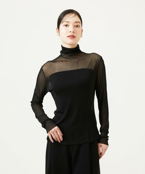 Sybilla / シビラ カットソー | シルクチュールシアータートル（ブラック）