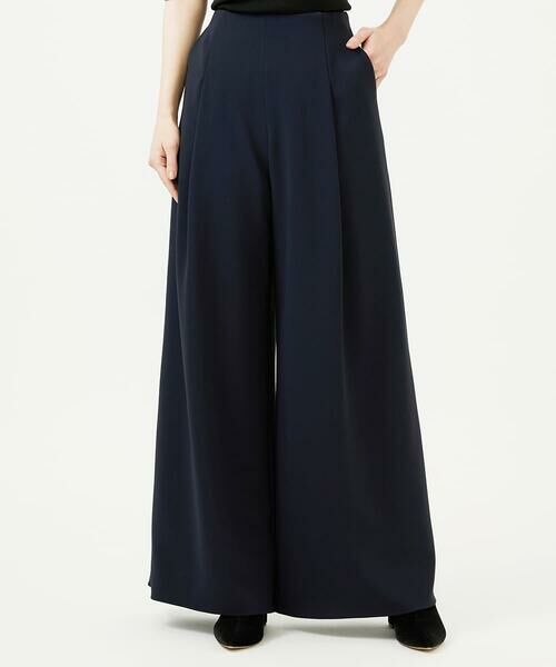 Sybilla / シビラ その他パンツ | フロントタックワイドパンツ（ネイビー）
