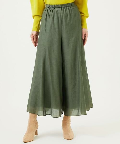 Sybilla / シビラ その他パンツ | シアークリンクルフレアパンツ（カーキ）