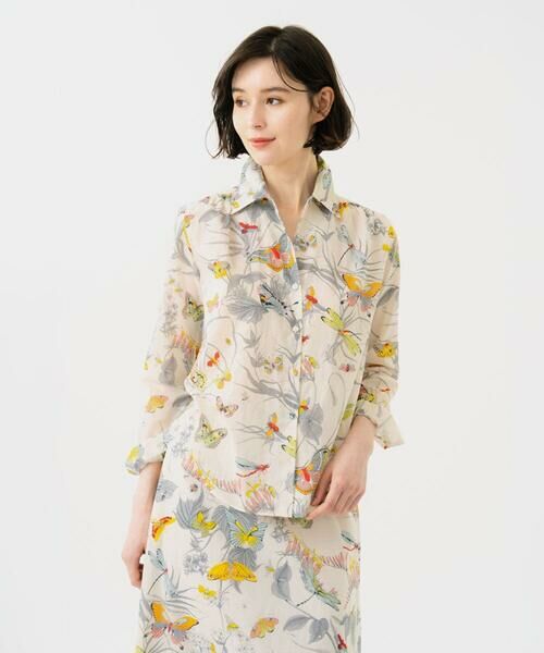 Sybilla / シビラ シャツ・ブラウス | バタフライ&フラワープリントシャツ | 詳細1
