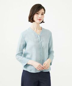 Sybilla / シビラ シャツ・ブラウス | ツイストVネックリネンブラウス