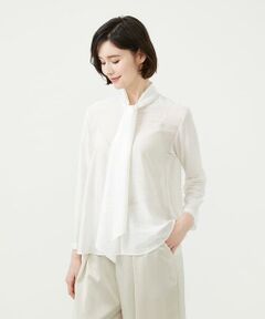 Sybilla / シビラ シャツ・ブラウス | シアーボウタイブラウス