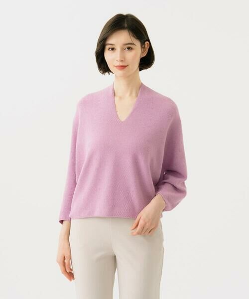 Sybilla / シビラ ニット・セーター | Vネックフォルムニット（ピンク）