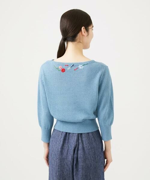 Sybilla / シビラ ニット・セーター | ビーズフラワー刺繍ニット | 詳細4