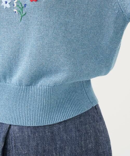 Sybilla / シビラ ニット・セーター | ビーズフラワー刺繍ニット | 詳細8