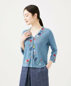 Sybilla / シビラ カーディガン・ボレロ | ビーズフラワー刺繍カーディガン