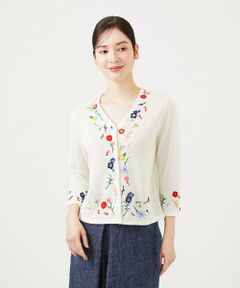 Sybilla / シビラ カーディガン・ボレロ | ビーズフラワー刺繍カーディガン