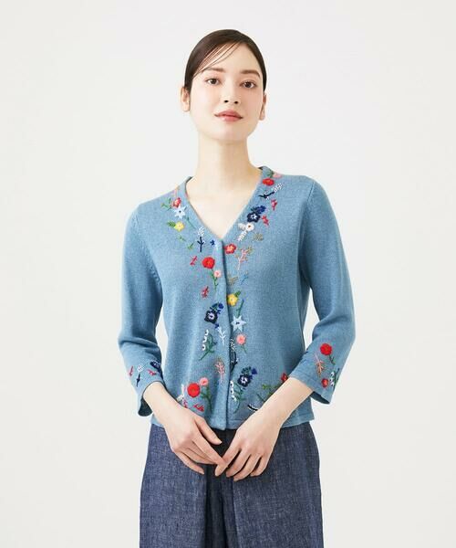 Sybilla / シビラ カーディガン・ボレロ | ビーズフラワー刺繍カーディガン | 詳細12