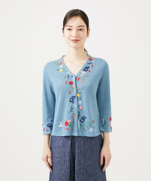 Sybilla / シビラ カーディガン・ボレロ | ビーズフラワー刺繍カーディガン | 詳細13