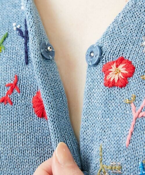 Sybilla / シビラ カーディガン・ボレロ | ビーズフラワー刺繍カーディガン | 詳細5