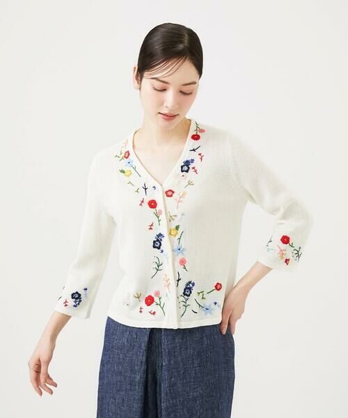 Sybilla / シビラ カーディガン・ボレロ | ビーズフラワー刺繍カーディガン | 詳細15