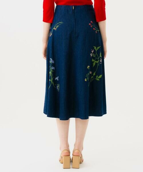 Sybilla / シビラ ロング・マキシ丈スカート | フラワー刺繍デニムスカート | 詳細3