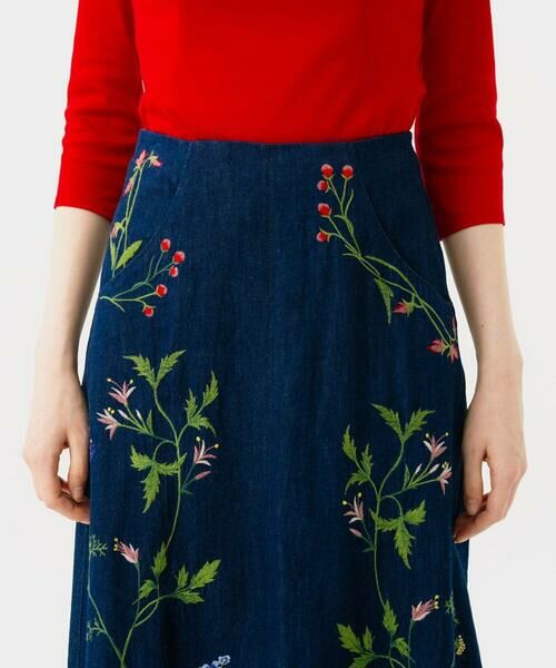 Sybilla / シビラ ロング・マキシ丈スカート | フラワー刺繍デニムスカート | 詳細4