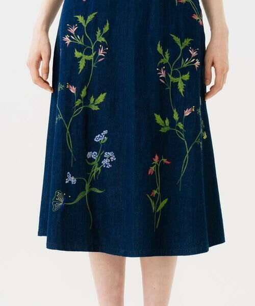Sybilla / シビラ ロング・マキシ丈スカート | フラワー刺繍デニムスカート | 詳細6