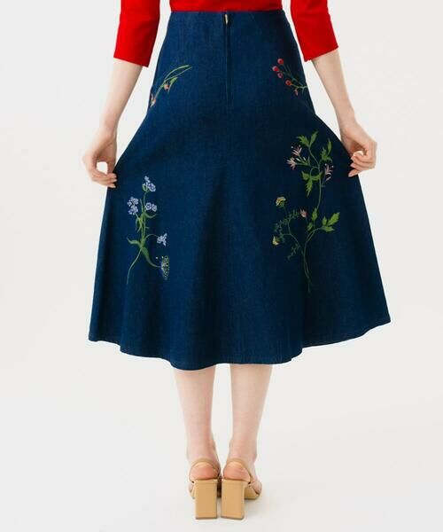 Sybilla / シビラ ロング・マキシ丈スカート | フラワー刺繍デニムスカート | 詳細8