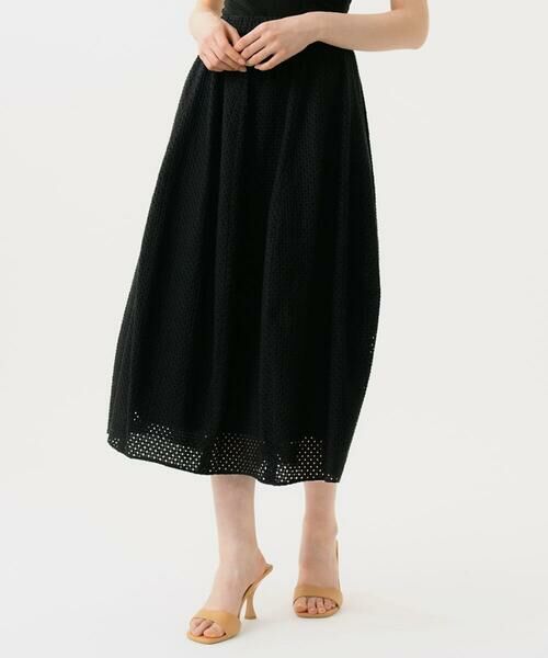 Sybilla / シビラ ロング・マキシ丈スカート | アイレットレーススカート（ブラック）