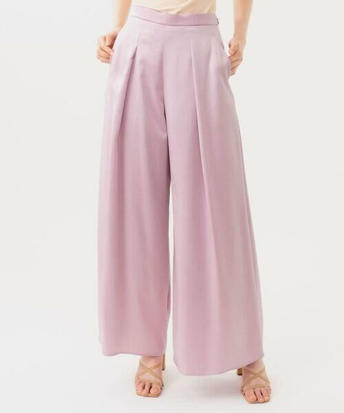 Sybilla / シビラ チノ・ワークパンツ | サテンタックパンツ（ピンクラベンダー）