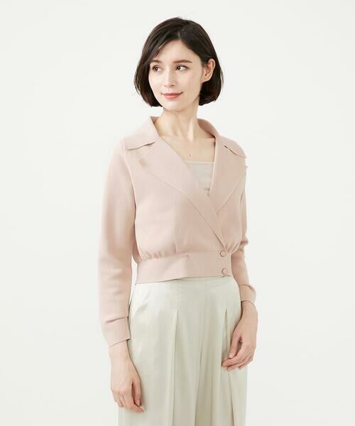 Sybilla / シビラ カーディガン・ボレロ | クロップドニットジャケット（ベージュピンク）