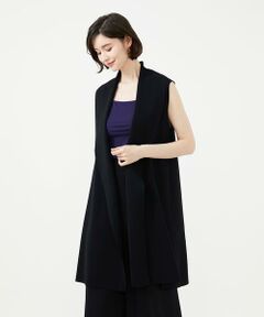 Sybilla / シビラ ベスト | ワイドカラーニットジレ