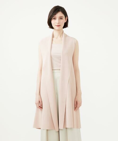 Sybilla / シビラ ベスト | ワイドカラーニットジレ | 詳細1