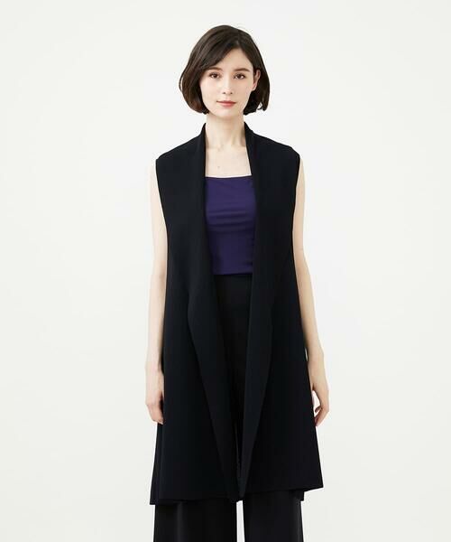 Sybilla / シビラ ベスト | ワイドカラーニットジレ | 詳細9